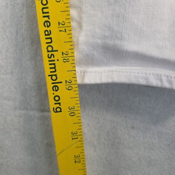 KUT from the Kloth Boyfriend Catherine Jeans Women's 10 White Denim Distressed - Picture 9 of 13